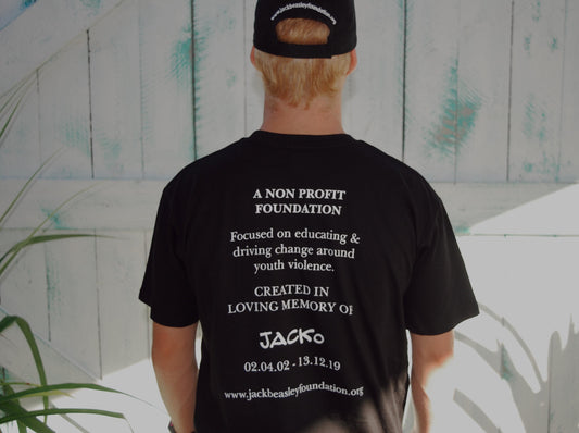 JBF T-Shirt with Foundation blurb on the back